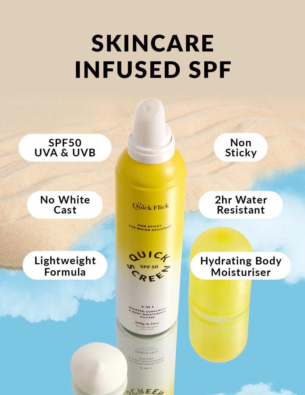 Quick Screen Whipped Mousse SPF 50+ 200g