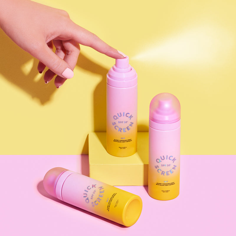 SPF50+ spray for the easy re-application of your sunscreen on top of your makeup throughout the day